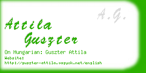 attila guszter business card